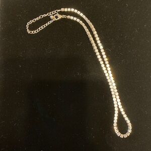 Silver Stainless Tennis Necklace